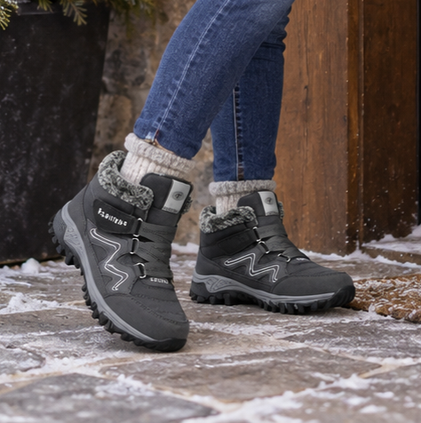 Cozywalk – Fleece-Lined Look Non-Slip Ankle Boots