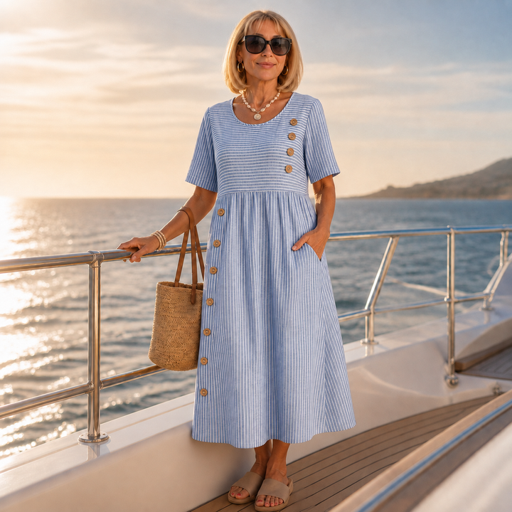 Stripevoy – The Midi Dress That Moves With You, Not Against You