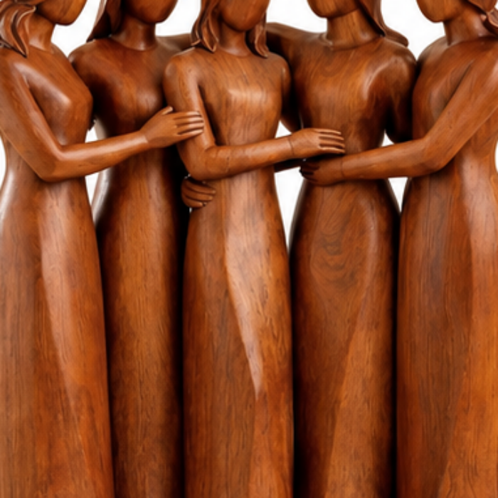 Heartwoven – Heart-Hand Resin Friendship Sculpture