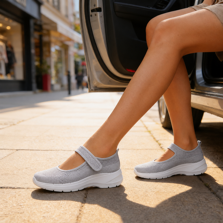 Elevana – Mesh Mary Jane Adjustable Strap Walking Shoe