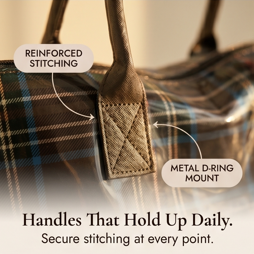 Carroway™ Glossy Checkered Tote Bag