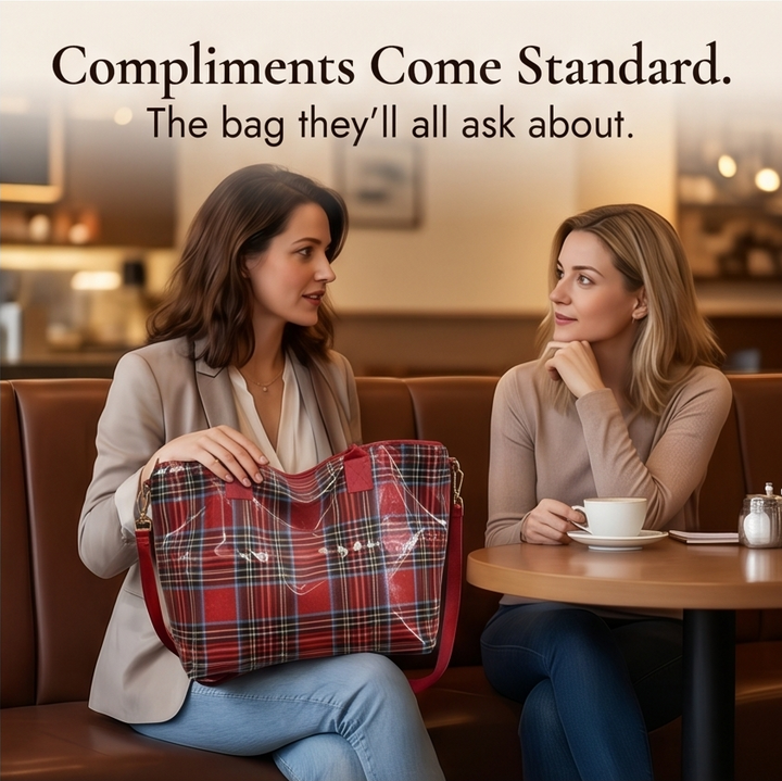 Carroway™ Glossy Checkered Tote Bag