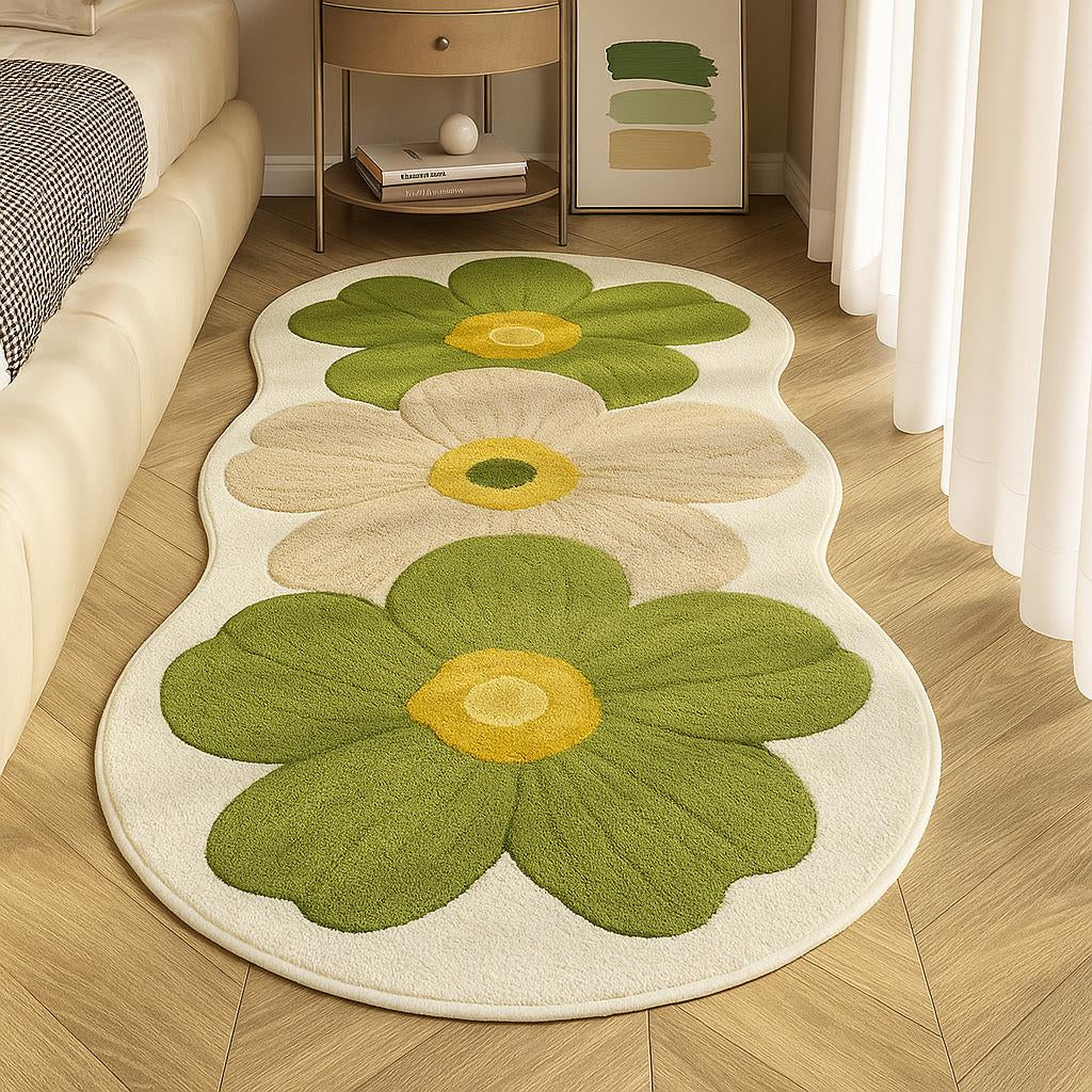 Velveterra™ – Soft Irregular Flower Pattern Rug
