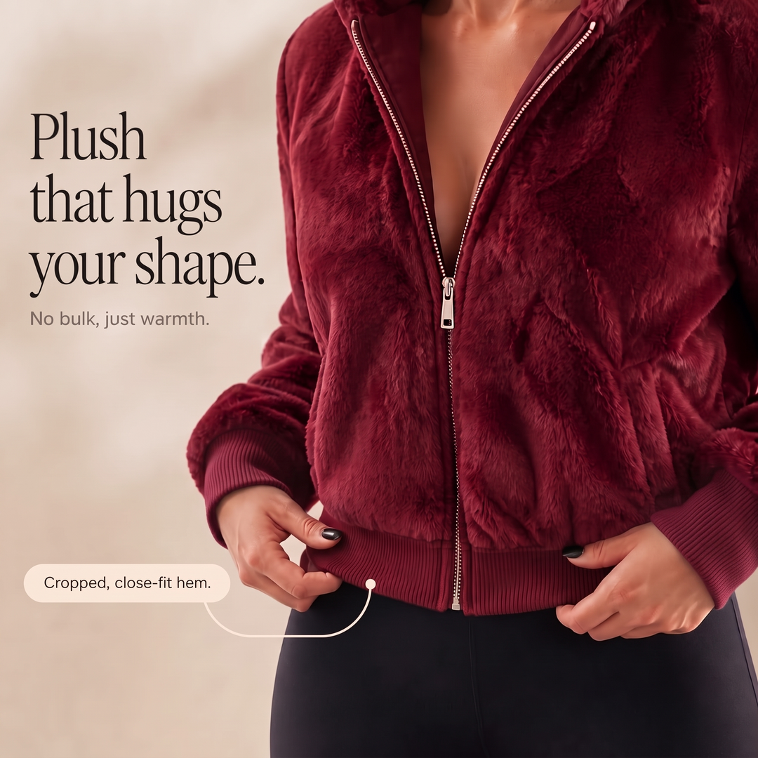 Wearbella – Hooded Faux Fur Zip Jacket