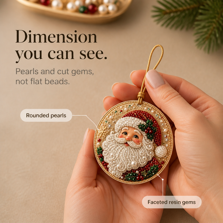 Noëluxe – Pearl And Gemstone Christmas Ornament Craft Kit