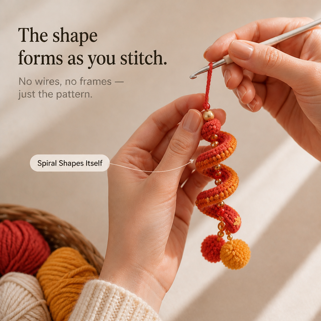 Dracora – Spiral Dragon Crochet Ornament Kit