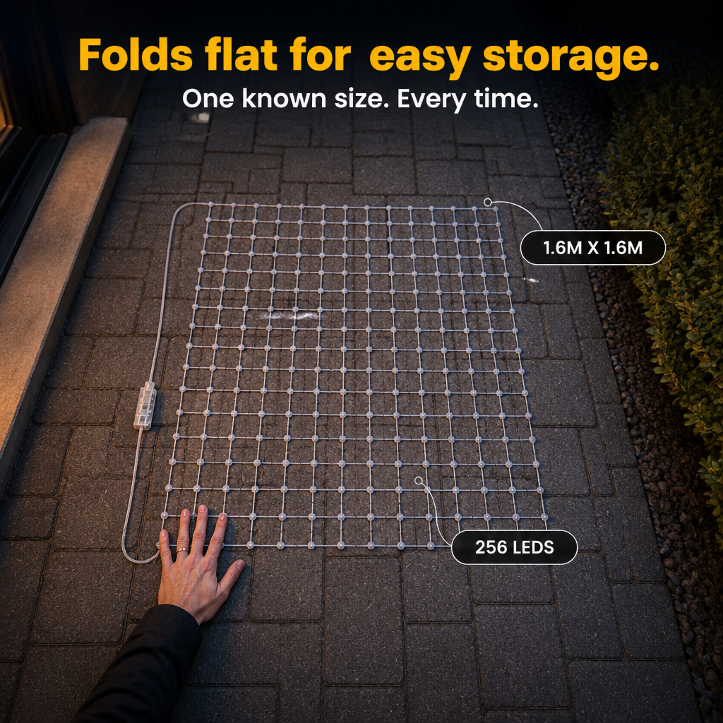 GlowGrid – Foldable RGBIC Animated Light Net