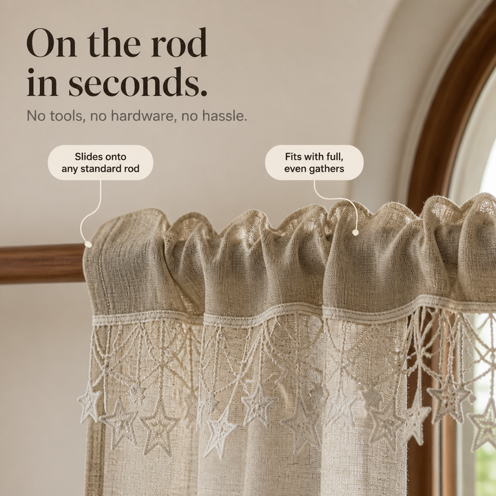 Starweave – Star Lace Arched Window Valance