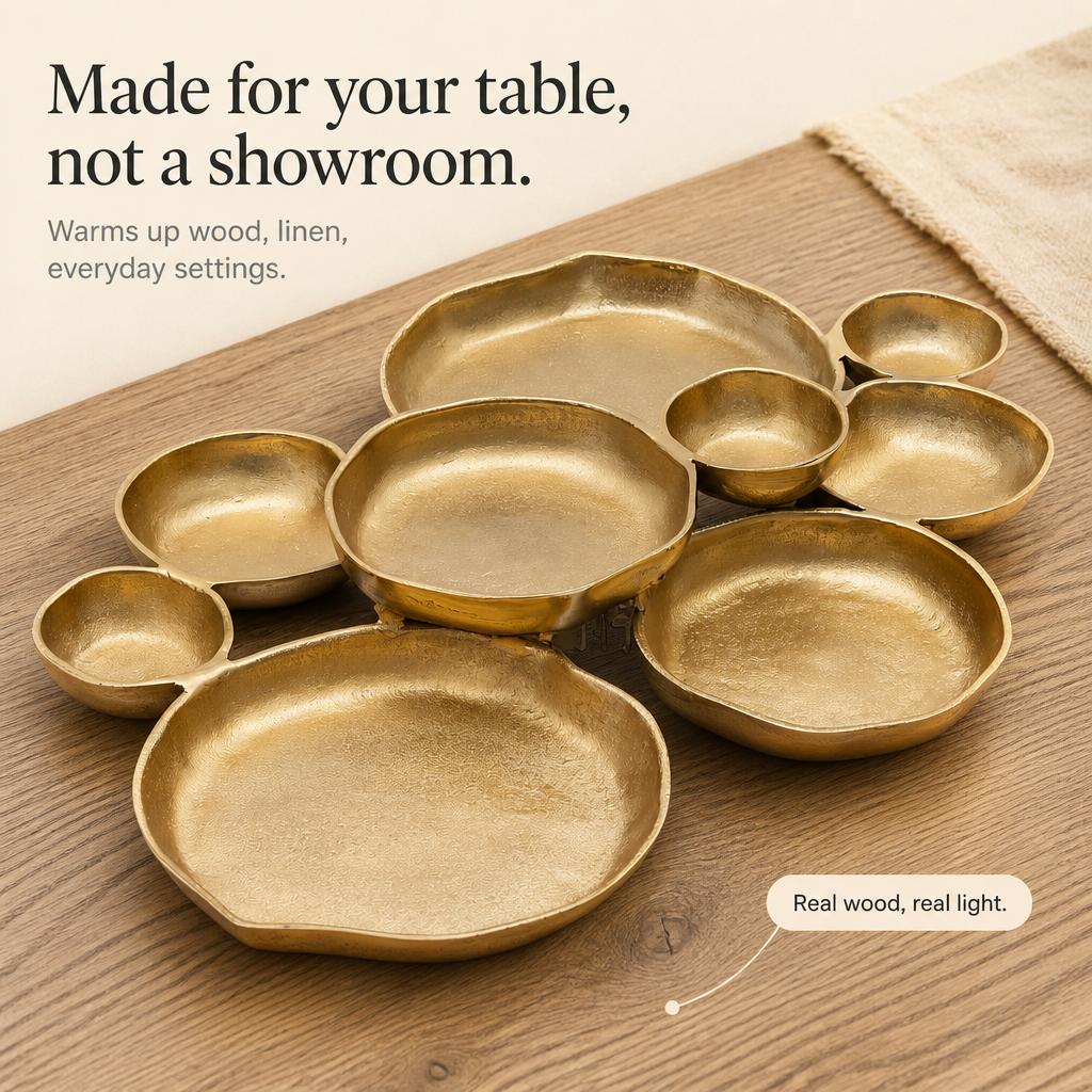 Clusterware – Nine-Bowl Clustered Metal Serving Tray