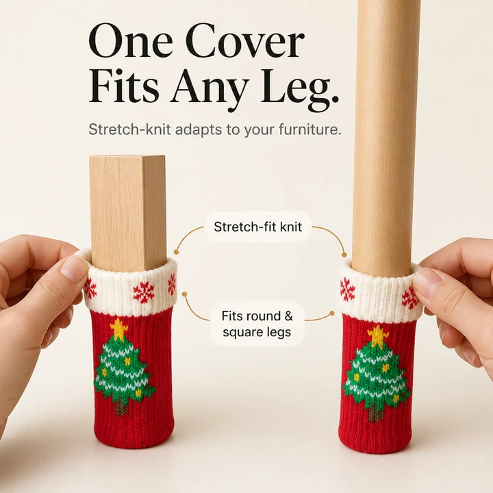 HollyHush – Christmas Knit Chair Leg Covers (4pcs)