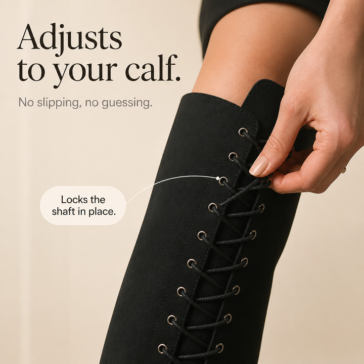 Velacine – Lace-Up Back Panel Over-The-Knee Boots