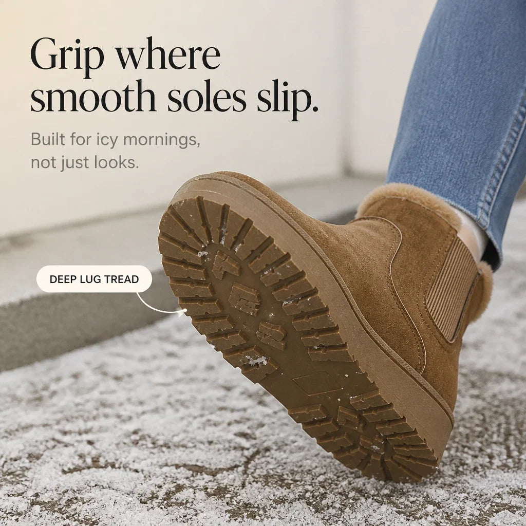 Snowelle – Plush-Lined Slip-On Ankle Boots