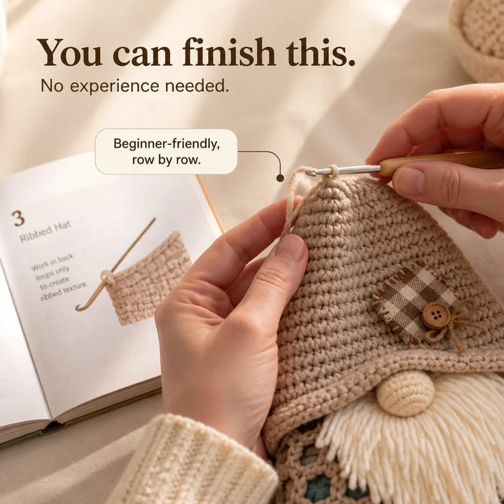 Gnome & Gather – Crochet Gnome Bag Holder