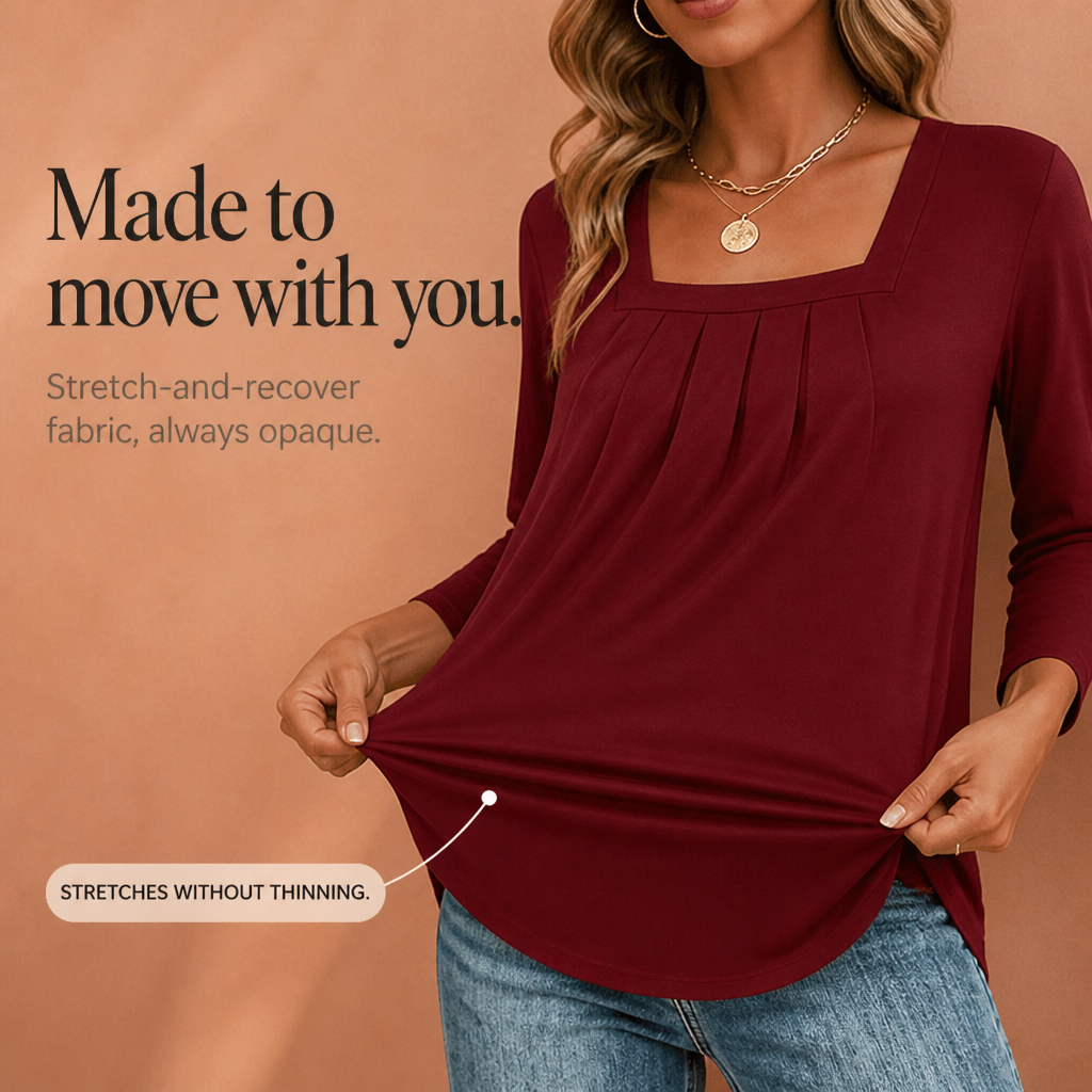 Linora – The Stretch Tunic That Skims, Never Clings