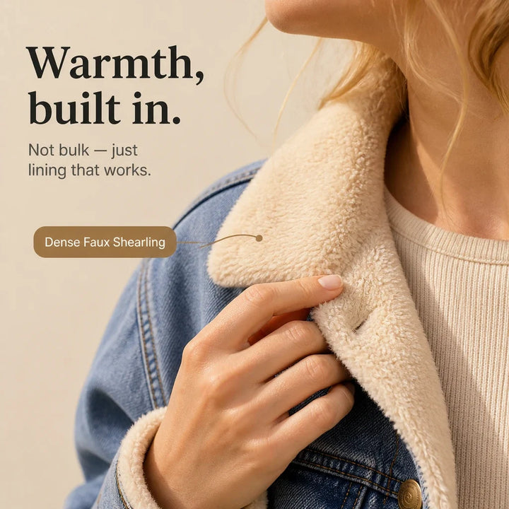Sherpa Lane – Sherpa-Lined Oversized Denim Jacket