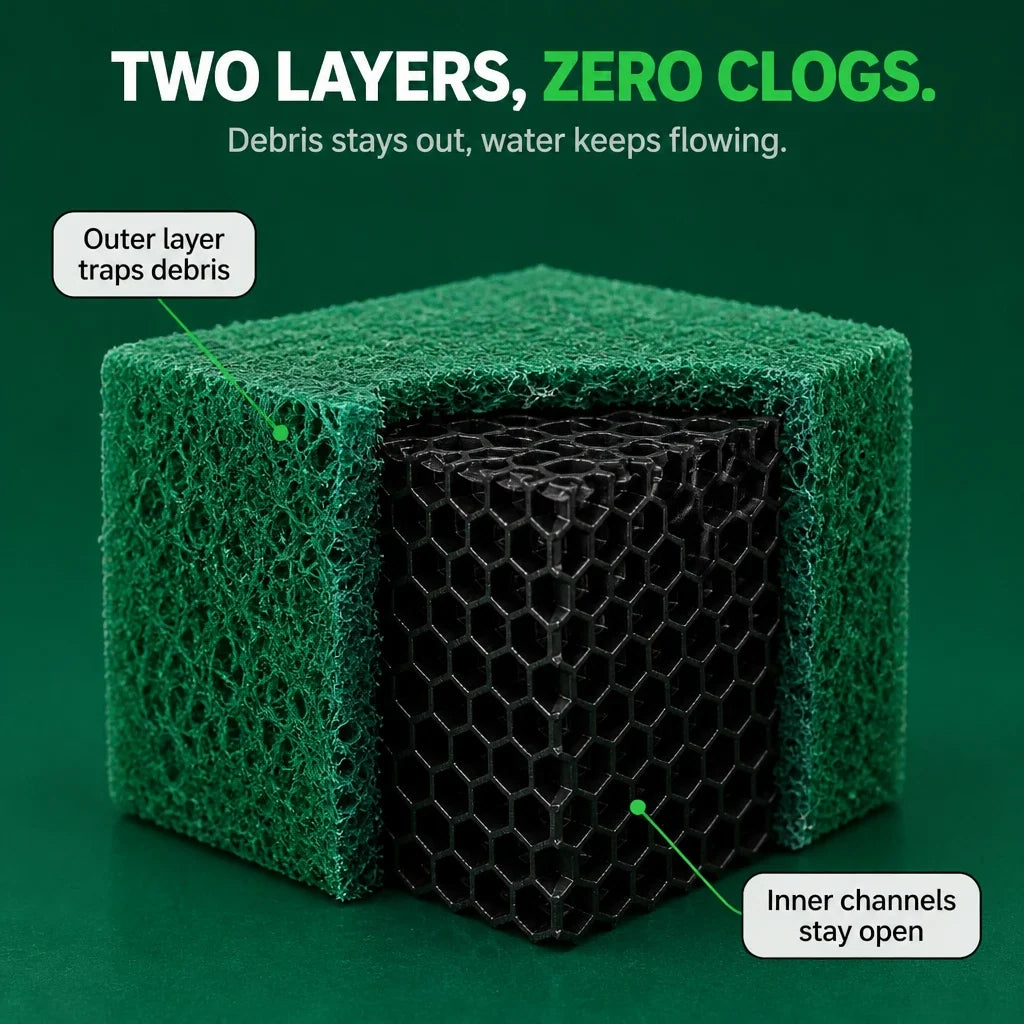 ClearCurrent – Green Honeycomb Aquarium Filter Cube