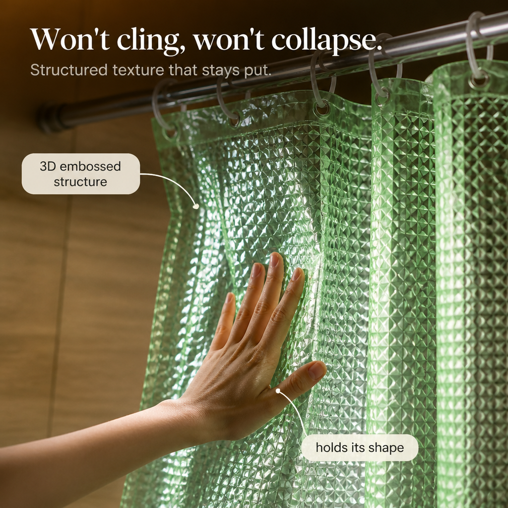 Dryhaven – 3D Embossed Shower Curtain