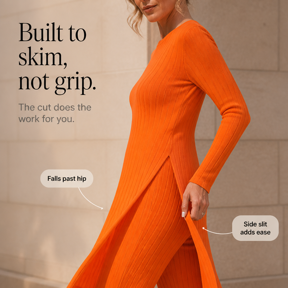 Wearbella – Ribbed Longline Top And Slim Pants Set