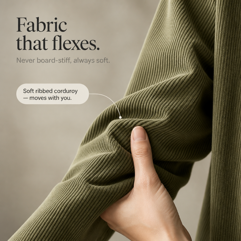Corduraine – Notch Collar Single-Breasted Corduroy Blazer