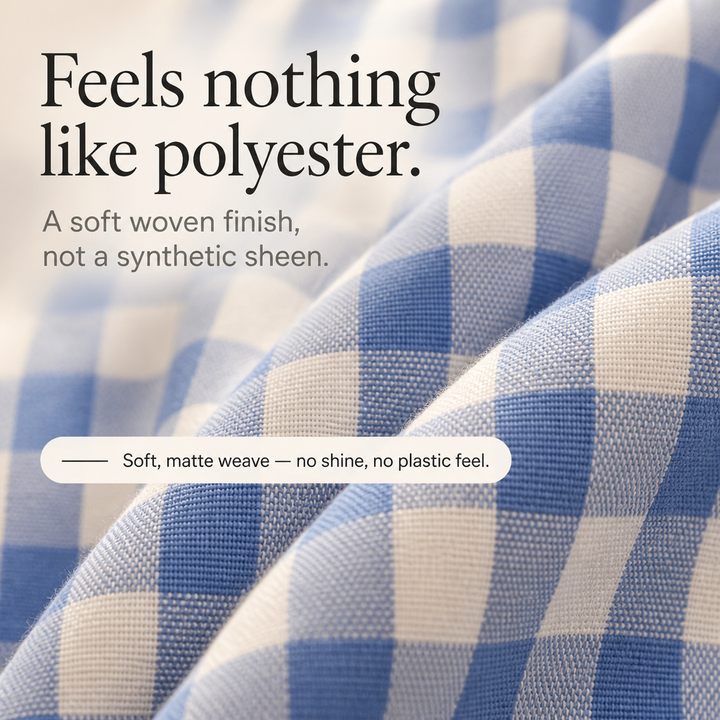 Larkspur – Ruffle Collar Gingham Placket Blouse