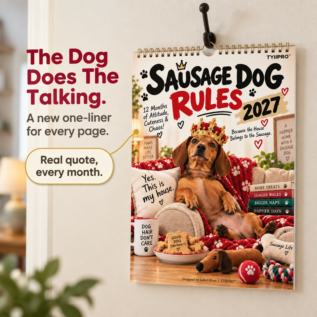 Sasstooth – Sarcastic Dachshund Wall Calendar