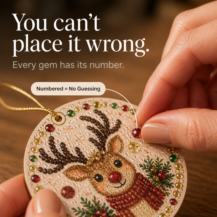 Glowbee – Diamond Painting Christmas Ornament Kit (6pcs)