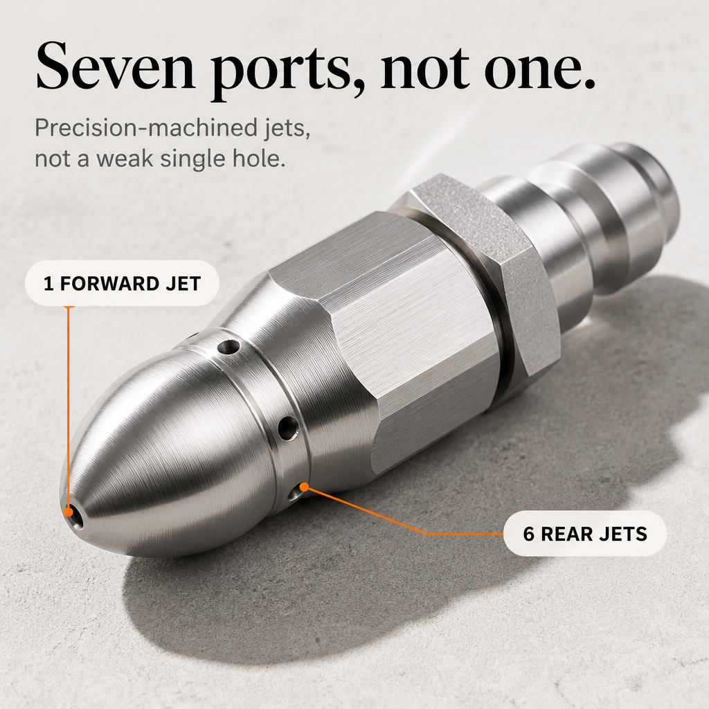 Jetstrike – Self-Propelling 6-Jet Sewer Nozzle