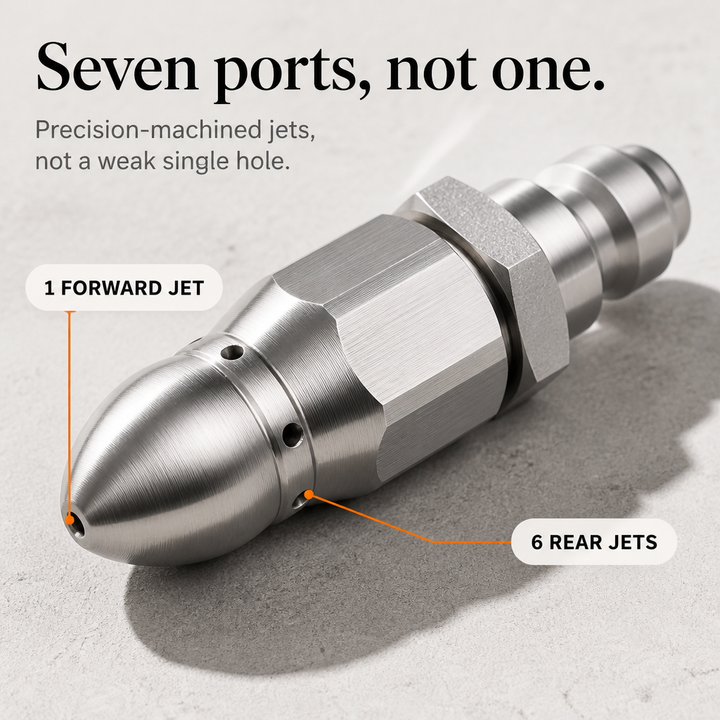 Jetstrike – Self-Propelling 6-Jet Sewer Nozzle