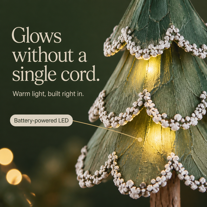 Woodland Glow – Pine Cone And Deer Christmas Garland