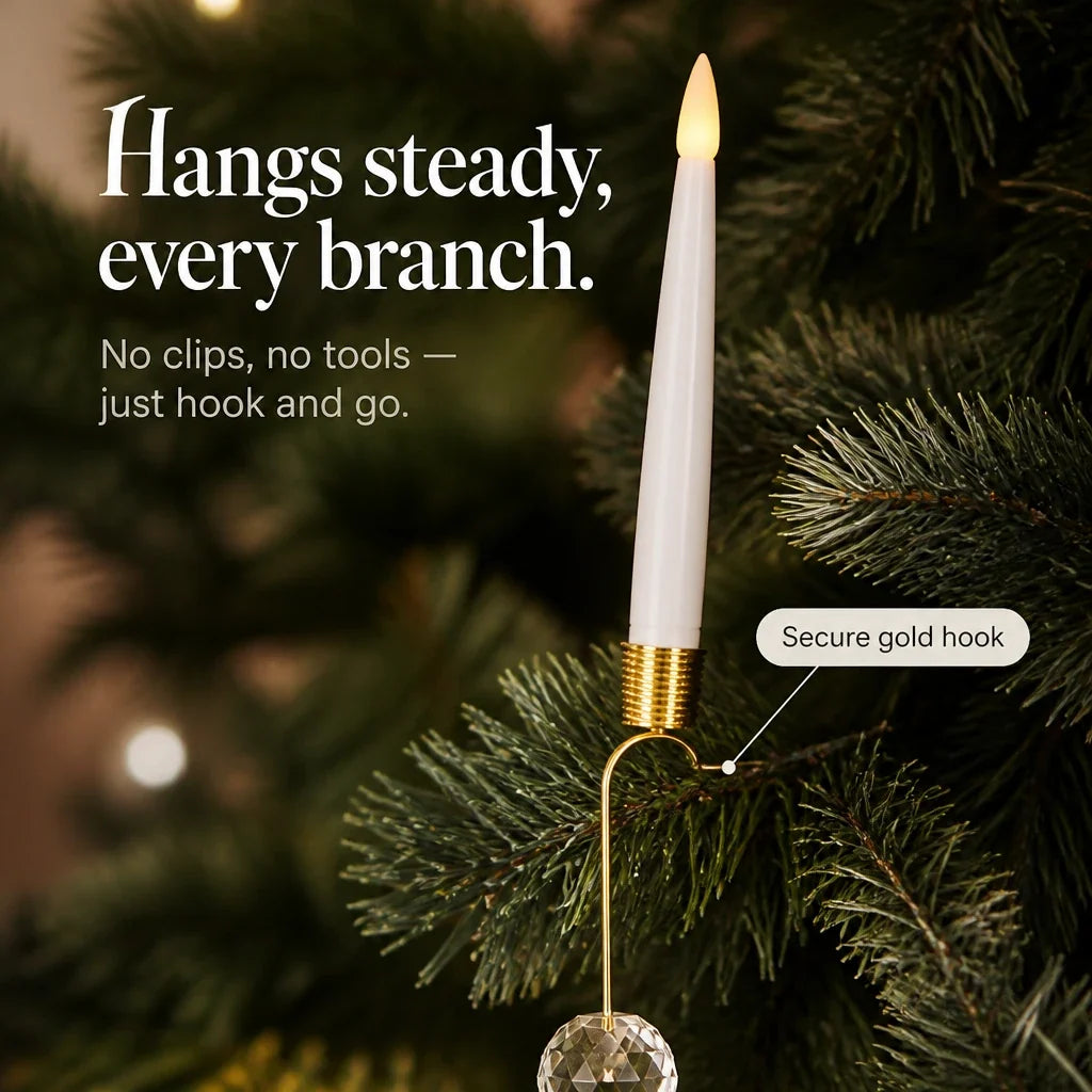 Gildora – Hanging Flameless LED Christmas Tree Candles (12-piece set)