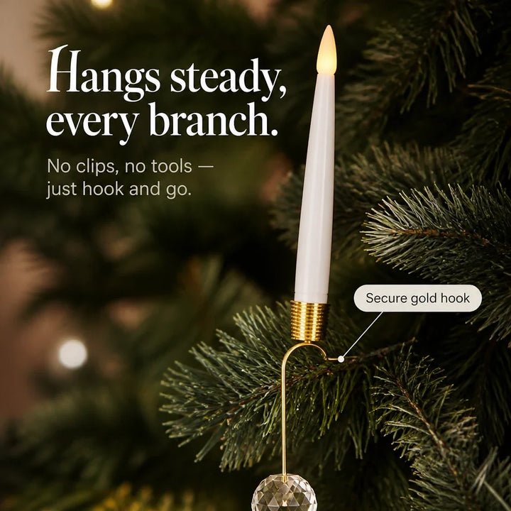 Gildora – Hanging Flameless LED Christmas Tree Candles (12-piece set)