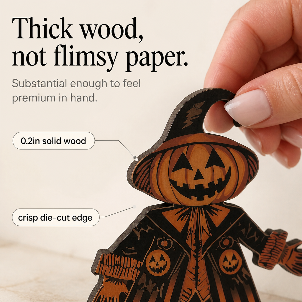 Mayfield Manor – Waterproof Wood Pumpkin Character Banner