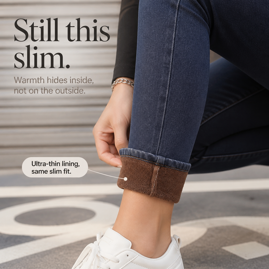 Plushden – Fleece-Lined High-Stretch Skinny Jeans