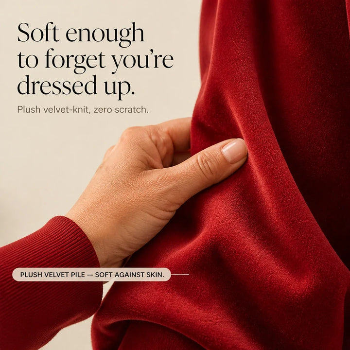 Pleat & Ease – Pleated Sweater And Wide-Leg Pants Set