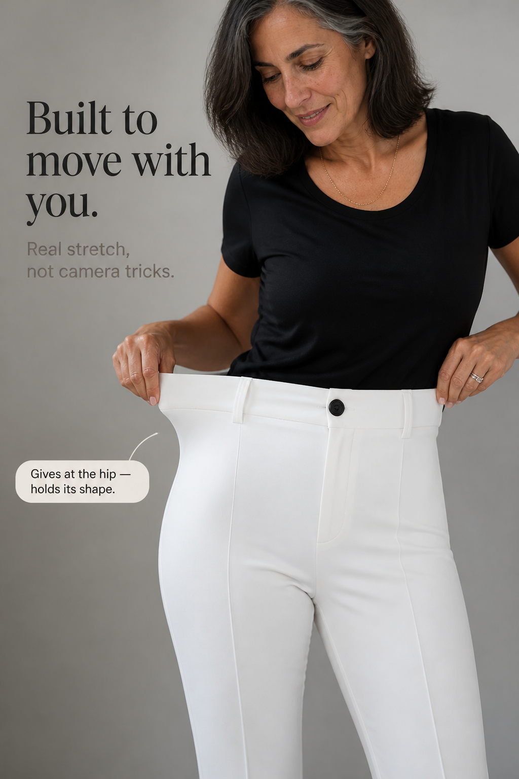 Deskshort – High-Waisted Tailored Pants
