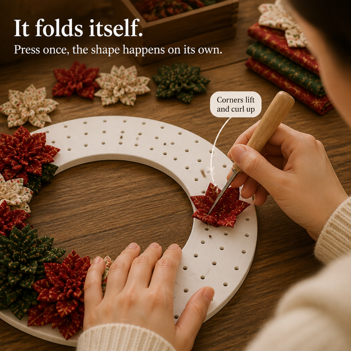 Foldera – No-Sew Poke Fabric Wreath Kit