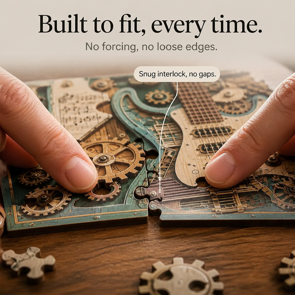 Gearwood – Steampunk Guitar 3D Puzzle
