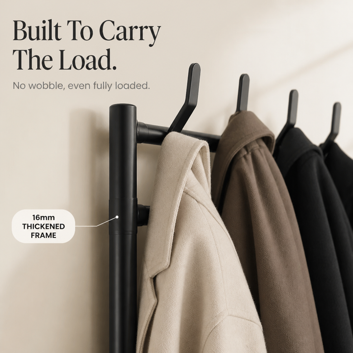 Haldrow – 3-Tier Shoe Rack With Coat Hooks