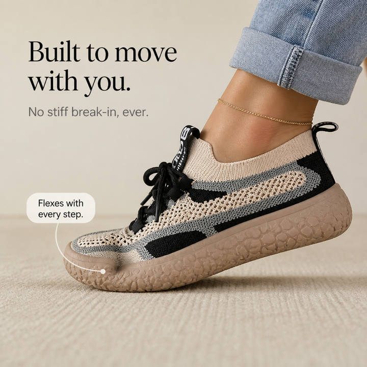 Vivelyn – Knit Upper Cushioned Sole Casual Sneakers