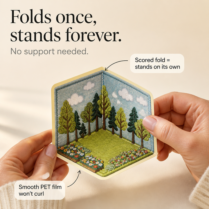 Stitchframe – Faux-Embroidery Fold-Out Camping Diorama Kit