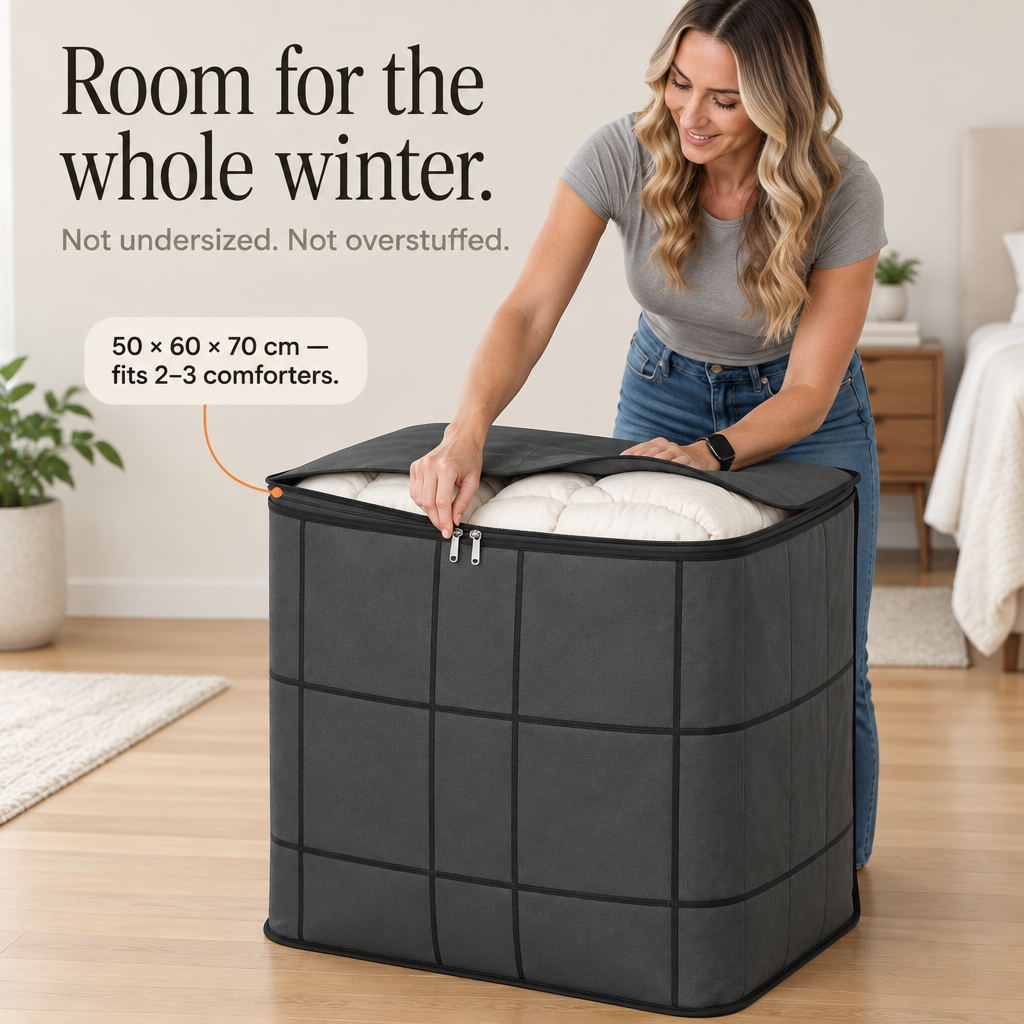 Stashly – Non-Woven Comforter Storage Bag With Zipper