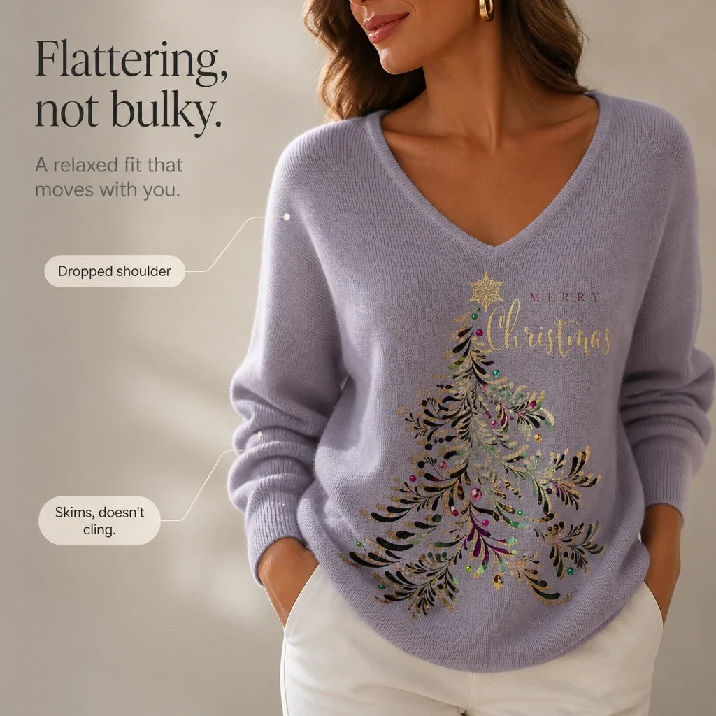Tinsel & Timber – Christmas Tree Graphic Sweater