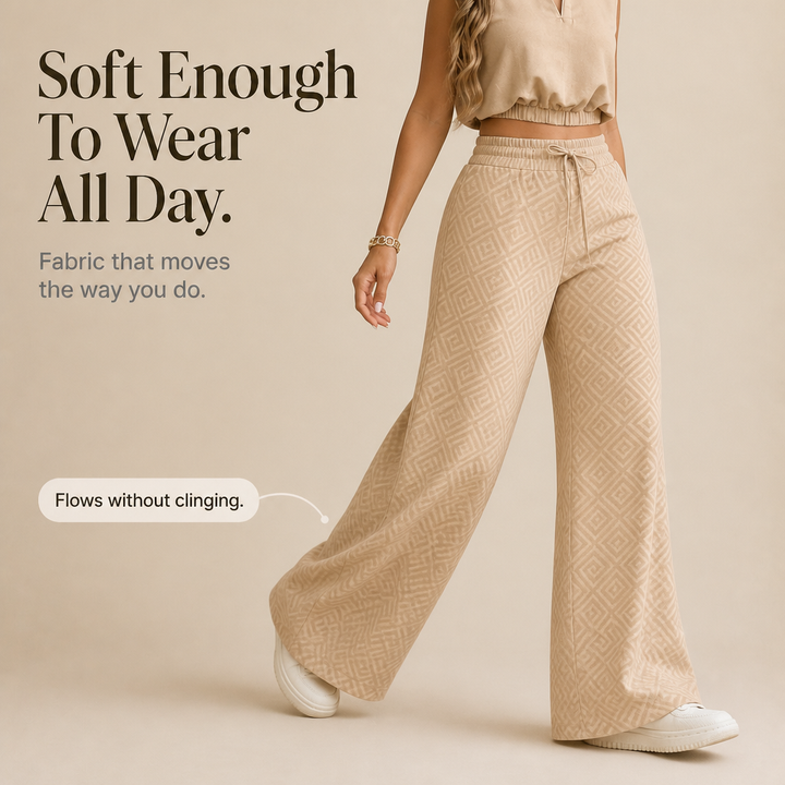 Wearbella – High-Waisted Wide-Leg Two-Piece Set