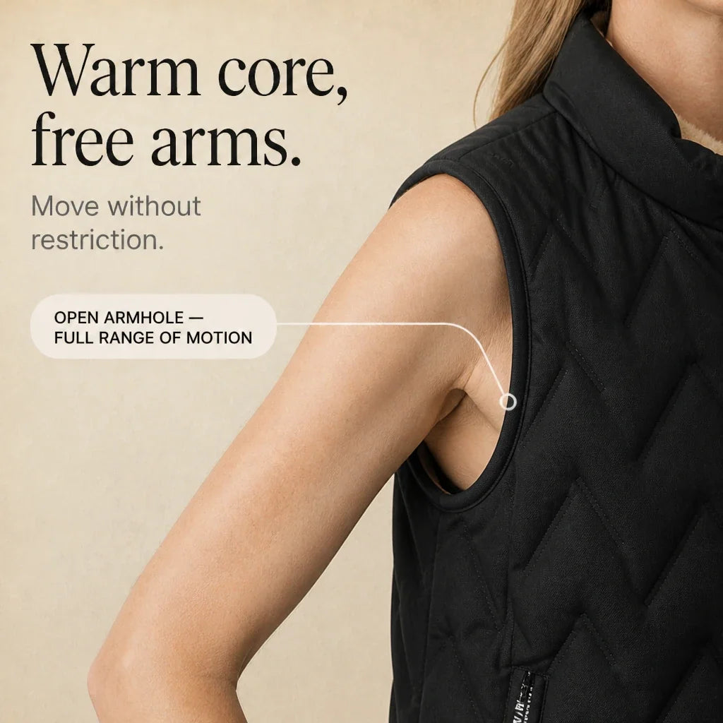 Easewell – Fleece-Lined-Look Zip-Pocket Vest