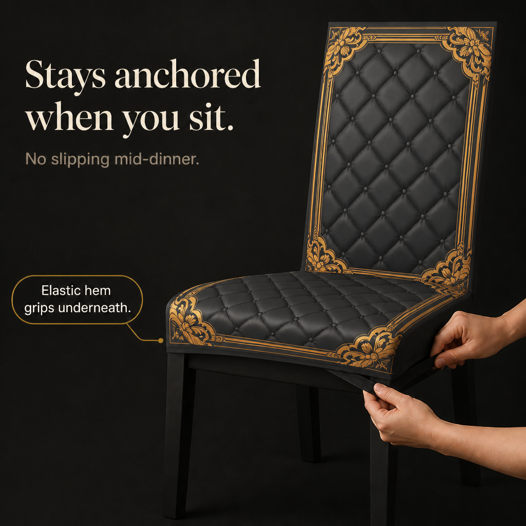 Baronova – Baroque Print Stretch Dining Chair Cover (6-pack)