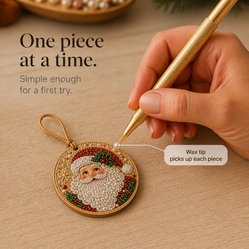 Noëluxe – Pearl And Gemstone Christmas Ornament Craft Kit
