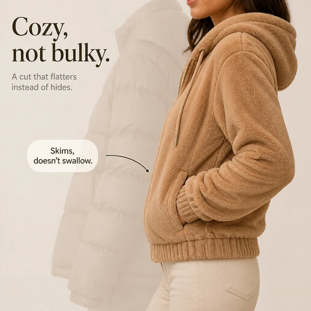 Winterella – Plush Hooded Winter Jacket