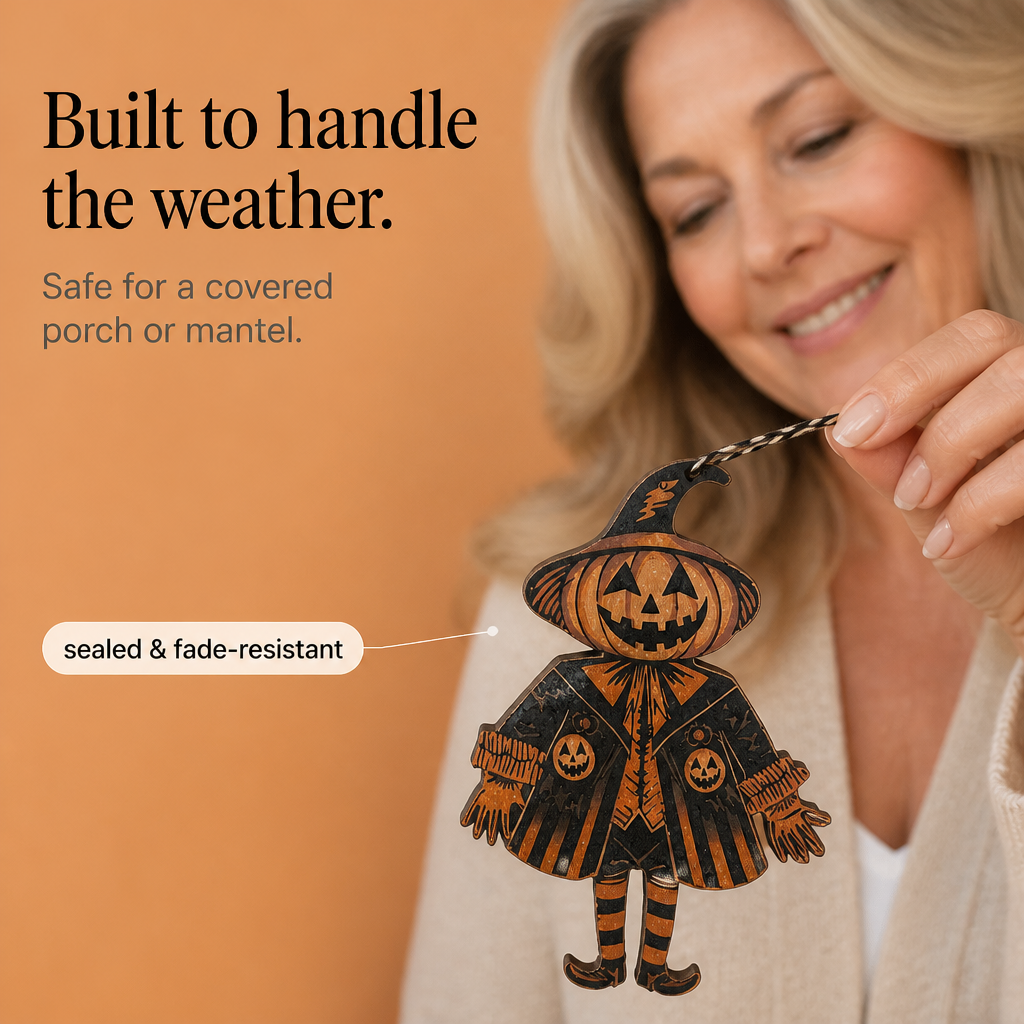 Mayfield Manor – Waterproof Wood Pumpkin Character Banner