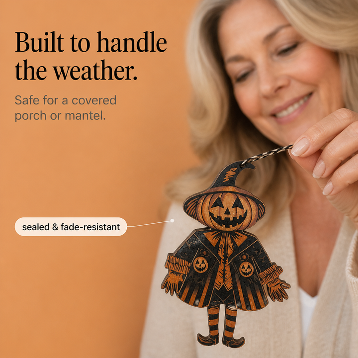 Mayfield Manor – Waterproof Wood Pumpkin Character Banner