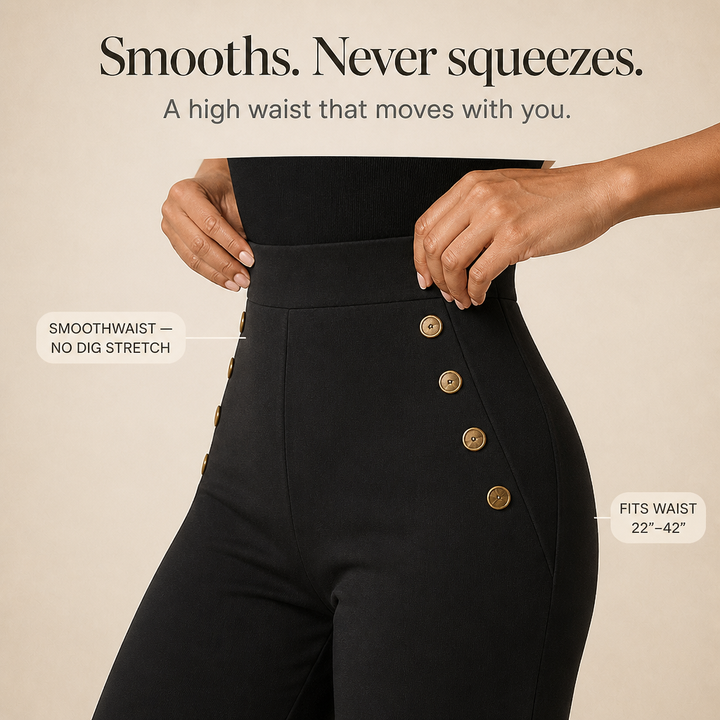 Smoothwaist – Hidden-Panel Wide-Leg Trousers